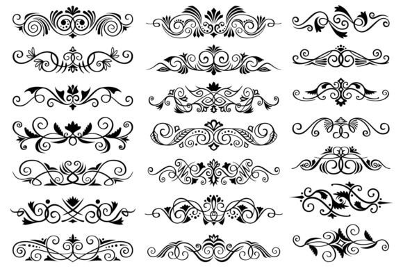 Abstract Vintage Ornamental Elements