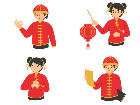 Chinese New Year People Background