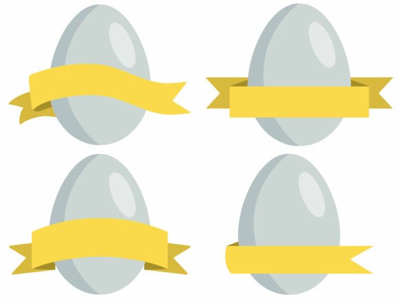Easter Eggs Ribbon Background