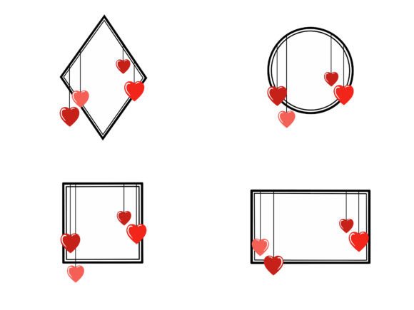 Heart Frame Background Valentines Day