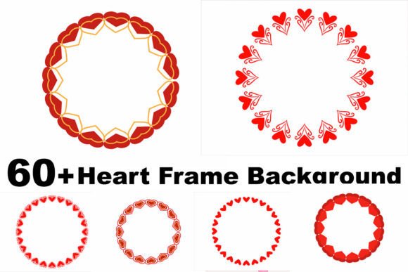 Heart Frame Valentines Background Bundle