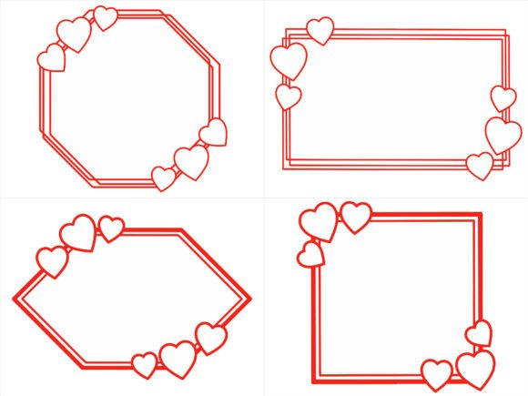Heart Frame Valentines Day Background