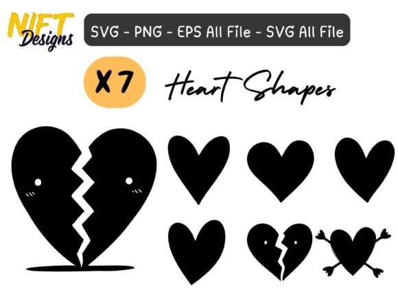 Heart Shapes Patterns SVG