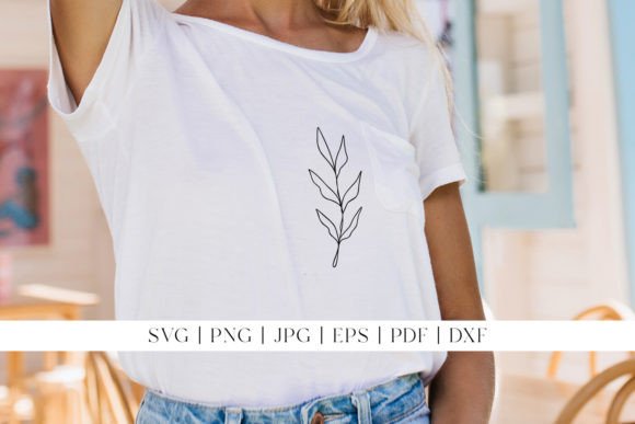 Leaf Line Art Botanical Elements