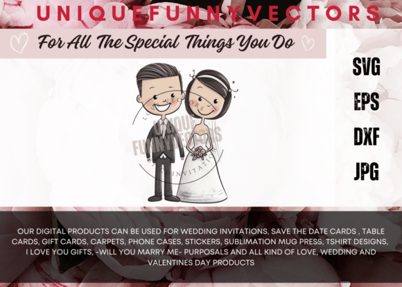 Love and Marriage Stick Figures SVG 3035