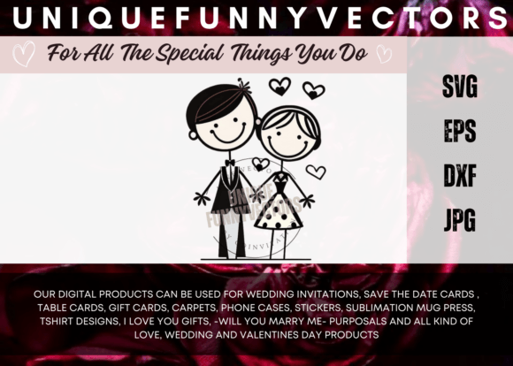 Love and Marriage Stick Figures SVG 3065