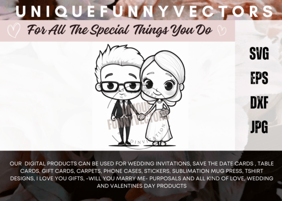 Love and Marriage Stick Figures SVG 3453