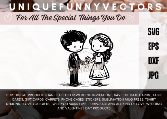 Love and Marriage Stick Figures SVG 3610