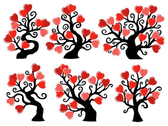 Love Tree Background for Valentines Day