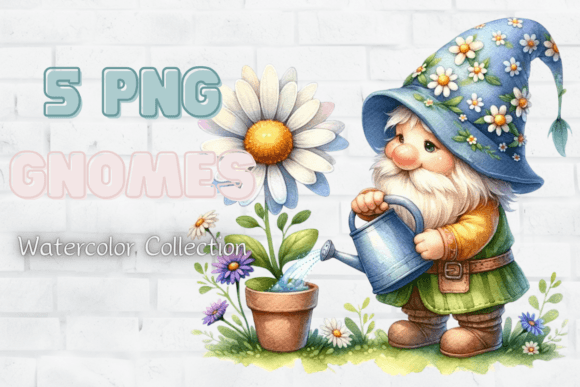 Spring Gnome Garden Clipart Bundle
